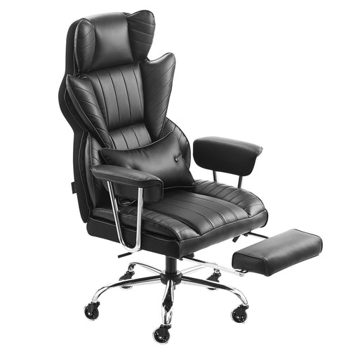 Executive Office Chair, High Back Chair with Footrest and Removable