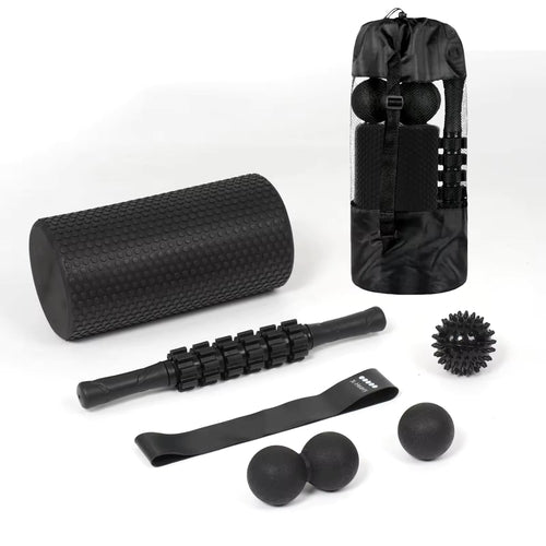 Foam Roller Kit 7-en-1, Kit de Rodillo Masaje Muscular con Rodillos de