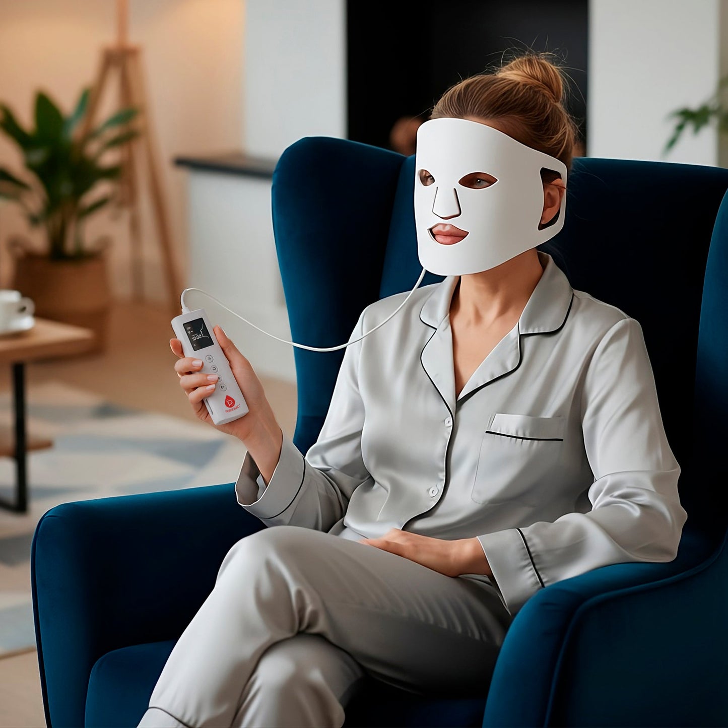 2-in-1 Red Light Therapy System: Facial LED Mask & Full-Body Panel