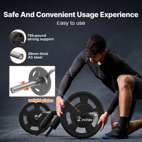 Safety Squat Bar – 700 lbs / 315 kg Capacity, Detachable