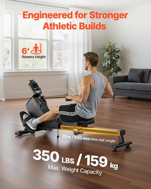 Magnetic Rowing Machine – 16-Level Resistance, Foldable & Silent