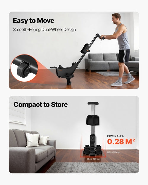 Magnetic Rowing Machine – 16-Level Resistance, Foldable & Silent