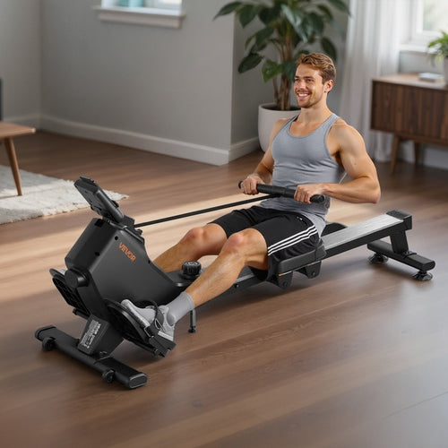 Magnetic Rowing Machine – 16-Level Resistance, Foldable & Silent