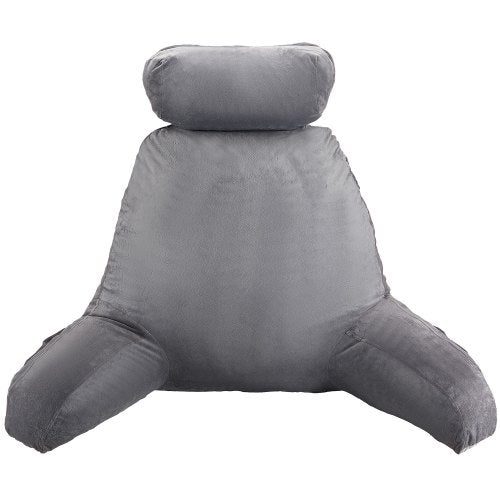 Reading Pillow, Large Bed Pillow with Removable Headrest, Back Pillow