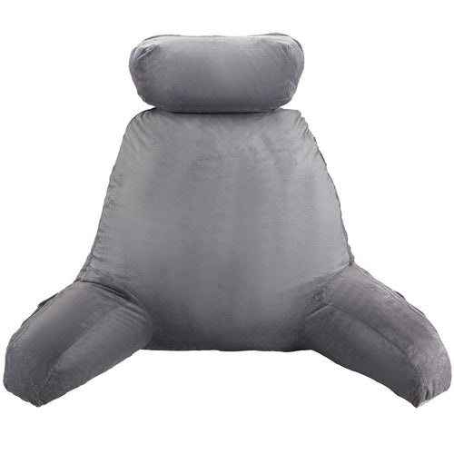 Reading Pillow, Large Bed Pillow with Removable Headrest, Back Pillow