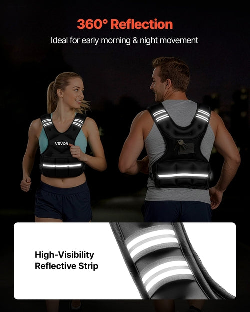 Adjustable Weighted Vest, 11-20lb Weight Vest with 6 Ironsand Weights