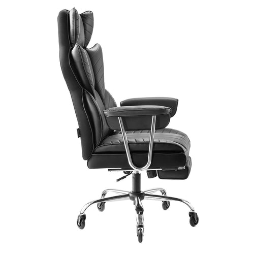 Executive Office Chair, High Back Chair with Footrest and Removable